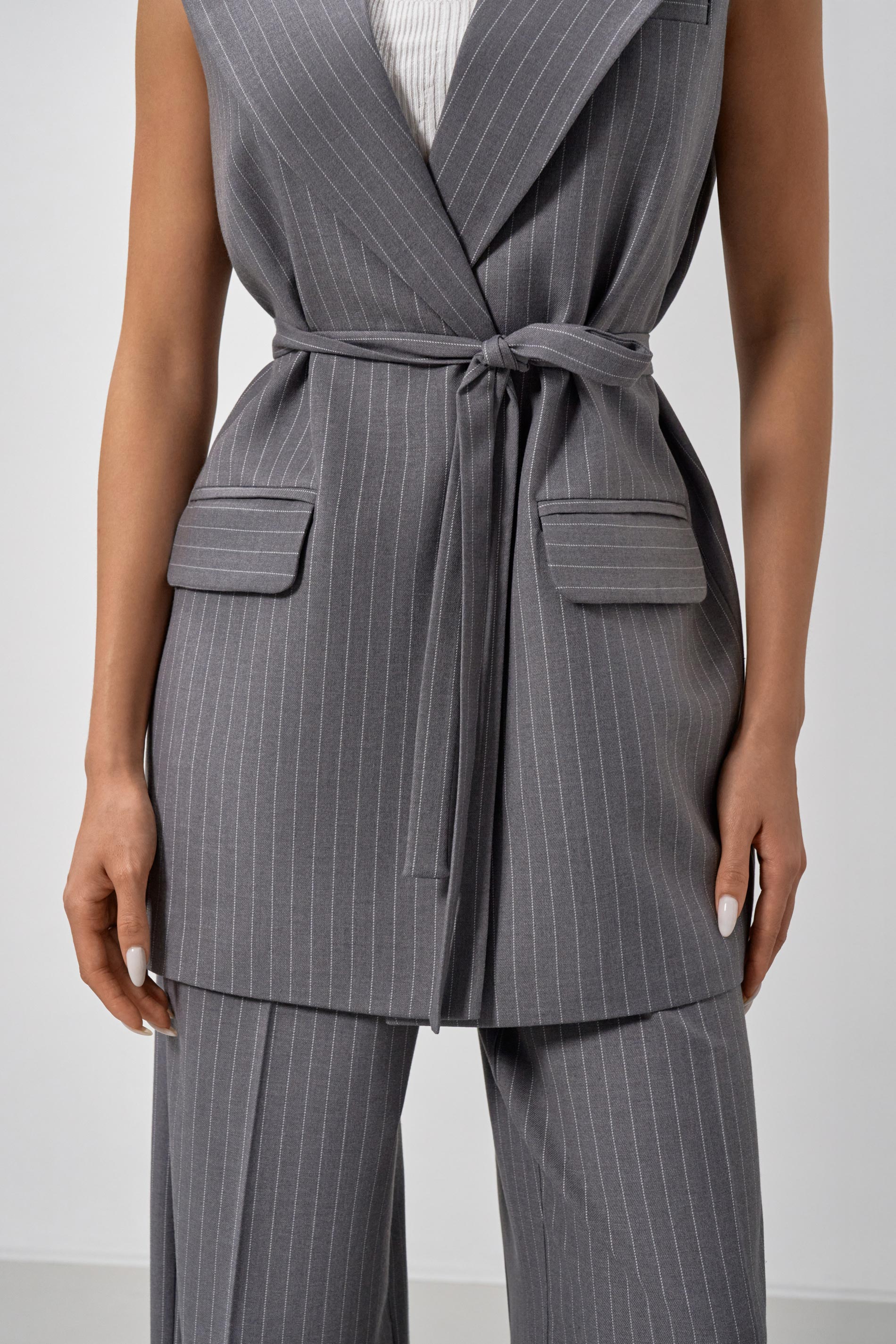 Удлиненный жилет oversize кроя BL59005